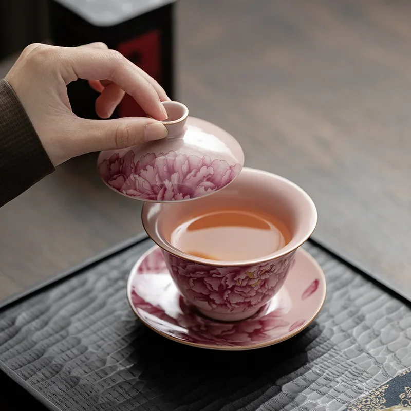 Peony Ru Yao Porcelain Gaiwan Set For Tea Tureen Teaware Cup Chinese Pink Ceramic Opening Tea Bowls Chawan Tea Ceramony
Peony Ru Yao Porcelain Gaiwan Set For Tea Tureen Teaware Cup Chinese Pink Ceramic Opening Tea Bowls Chawan Tea Ceramony