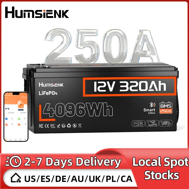 Humsienk 12 В 320 Ач LiFePO4 аккумулятор 4096 Втч глубокий 15000 циклов с Bluetooth-монитором BMS 250 А для автофургонов/яхт/кемпинга/выключения PK 300 Ач
Humsienk 12 В 320 Ач LiFePO4 аккумулятор 4096 Втч глубокий 15000 циклов с Bluetooth-монитором BMS 250 А для автофургонов/яхт/кемпинга/выключения PK 300 Ач