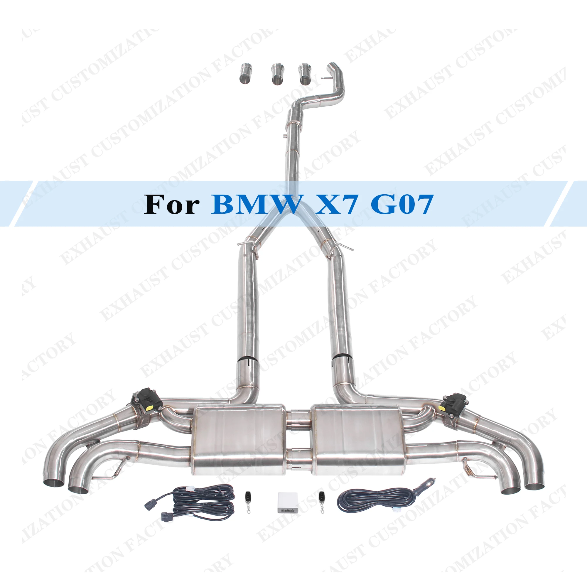 Brushed Exhuast System for 2020-2021 BMW X7 G07 3.0T Catback Exhaust Pipe Electric Vacuum Valve Remote Control
Brushed Exhuast System for 2020-2021 BMW X7 G07 3.0T Catback Exhaust Pipe Electric Vacuum Valve Remote Control