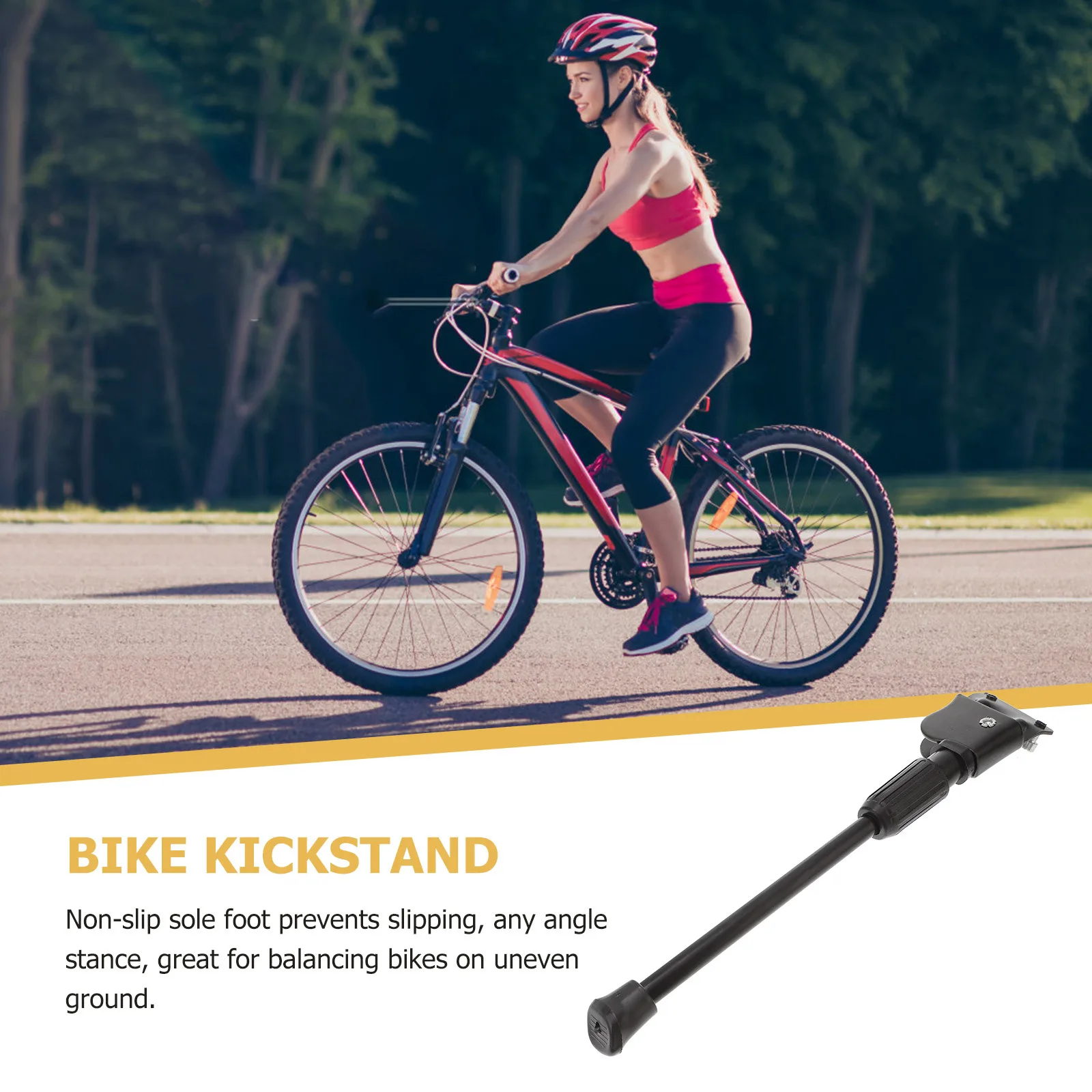 2 Holes Bike Kickstand Black Single Side Folding Support Rear Mount Stand Spring Design Nonslip Foot Bike Kickstand
2 Holes Bike Kickstand Black Single Side Folding Support Rear Mount Stand Spring Design Nonslip Foot Bike Kickstand