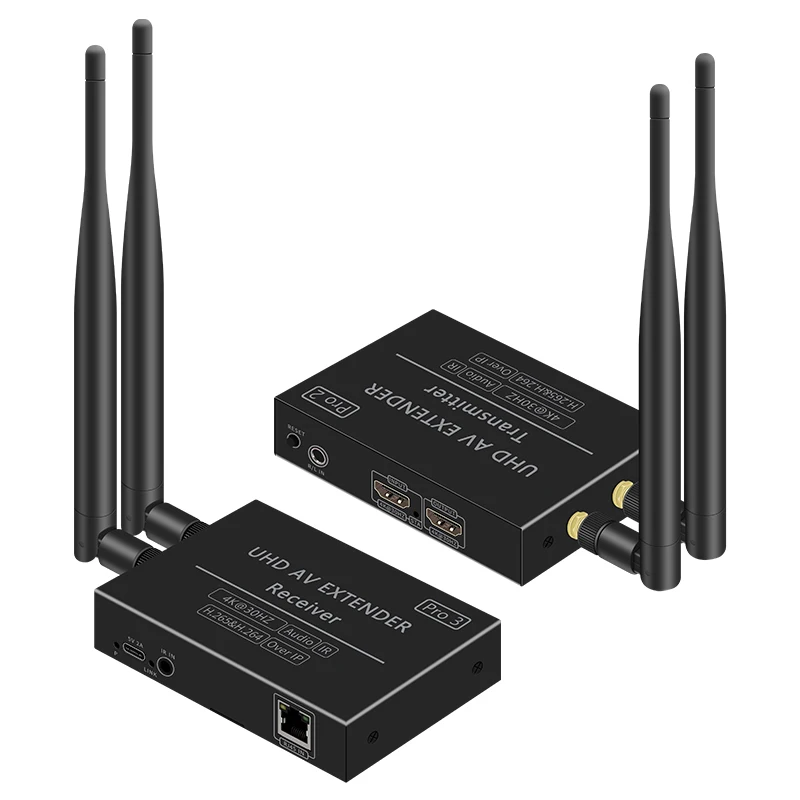 4K@30Hz HD Dual 5V/2A HD Ml Wireless Screen Thrower 200M Wireless Transmitter and Receiver Extender Suitable for Monitoring NVR
4K@30Hz HD Dual 5V/2A HD Ml Wireless Screen Thrower 200M Wireless Transmitter and Receiver Extender Suitable for Monitoring NVR