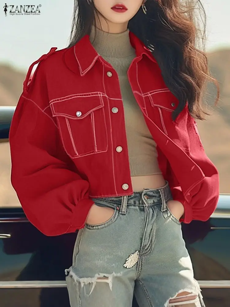 ZANZEA Autumn Jackets Women Elegant Solid Color Outwears Casual Long Sleeve Coats 2025 Korean Style Lapel Neck Fashion Cardigan
ZANZEA Autumn Jackets Women Elegant Solid Color Outwears Casual Long Sleeve Coats 2025 Korean Style Lapel Neck Fashion Cardigan