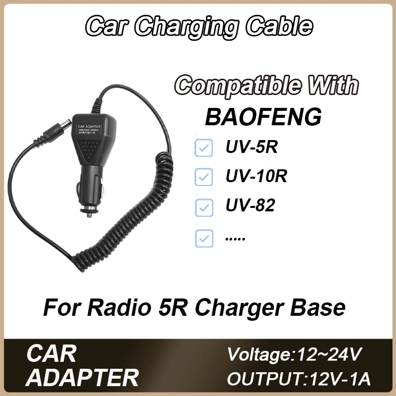 Mini Car Charger Cable For BAOFENG Walkie Talkie UV-5R UV-82 UV-82HP UV-5RE Two Way Radio Car Charger Accessories Car Adapter
Mini Car Charger Cable For BAOFENG Walkie Talkie UV-5R UV-82 UV-82HP UV-5RE Two Way Radio Car Charger Accessories Car Adapter