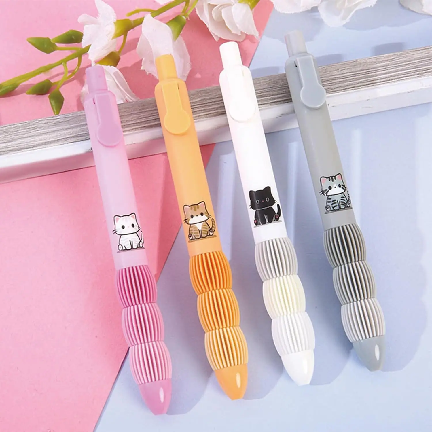 4 Pcs Cute Gel Pens Retractable Pens Cartoon Cat Pen 0.5mm Black Ink Smooth Writing Pen for Women Girls Boy Office School Supply
4 Pcs Cute Gel Pens Retractable Pens Cartoon Cat Pen 0.5mm Black Ink Smooth Writing Pen for Women Girls Boy Office School Supply