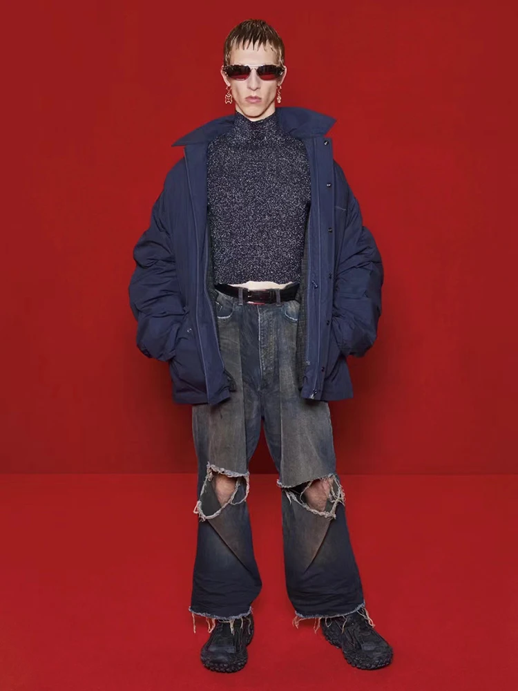 Randy Brother's Men's Wide Leg Jeans High Street American Style Straight Cut Torn Long Pants Casual Wear Durable Denim
Randy Brother's Men's Wide Leg Jeans High Street American Style Straight Cut Torn Long Pants Casual Wear Durable Denim