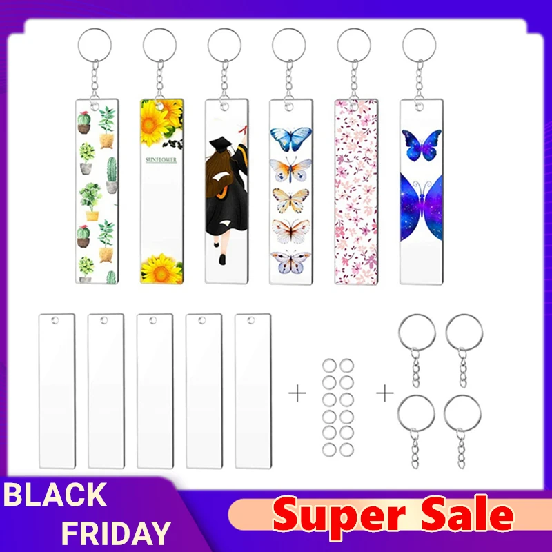 120 Pieces Rectangle Acrylic Key Chain Blank Transparent Acrylic KeyChain Blank
120 Pieces Rectangle Acrylic Key Chain Blank Transparent Acrylic KeyChain Blank