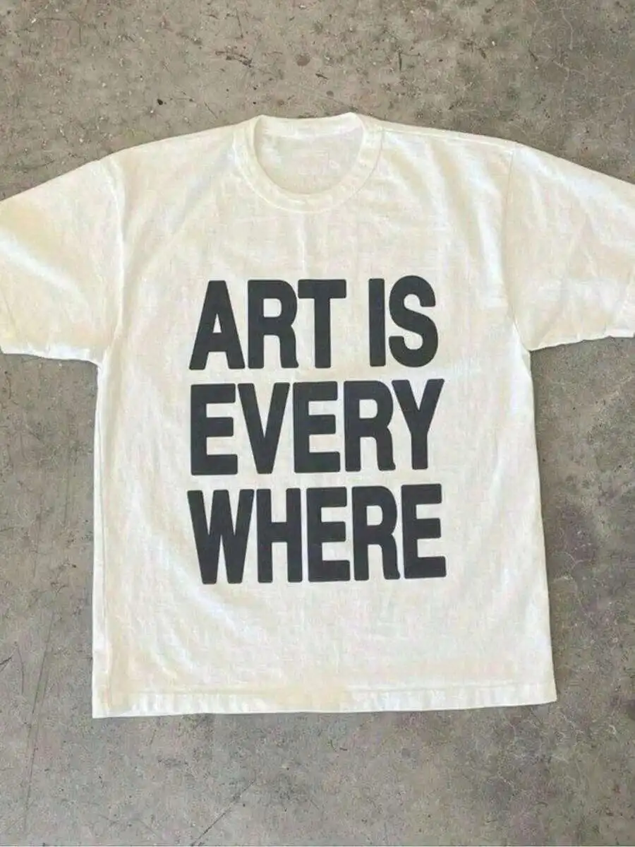 Oversize Art Is Everywhere Graphic T-Shirt Cotton Crew Neck Casual Summer Tee
Oversize Art Is Everywhere Graphic T-Shirt Cotton Crew Neck Casual Summer Tee