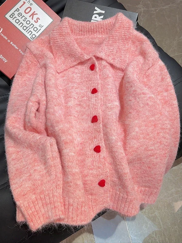 Шикарный розовый кардиган с воротником на пуговицах, мягкий, уютный, универсальный, вязаный, весна 2026, в стиле Lazy Sle, тренд из Гонконга, женская мода
Шикарный розовый кардиган с воротником на пуговицах, мягкий, уютный, универсальный, вязаный, весна 2026, в стиле Lazy Sle, тренд из Гонконга, женская мода