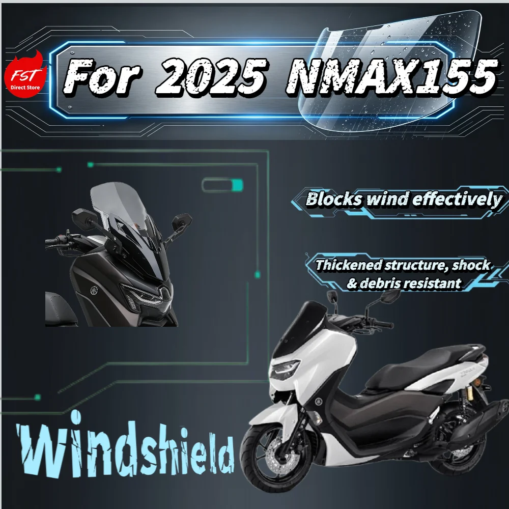 Ветровое стекло для Yamaha NMAX155 2025 года, утолщенный передний обтекатель из поликарбоната, аксессуары для модификации зеркал
Ветровое стекло для Yamaha NMAX155 2025 года, утолщенный передний обтекатель из поликарбоната, аксессуары для модификации зеркал