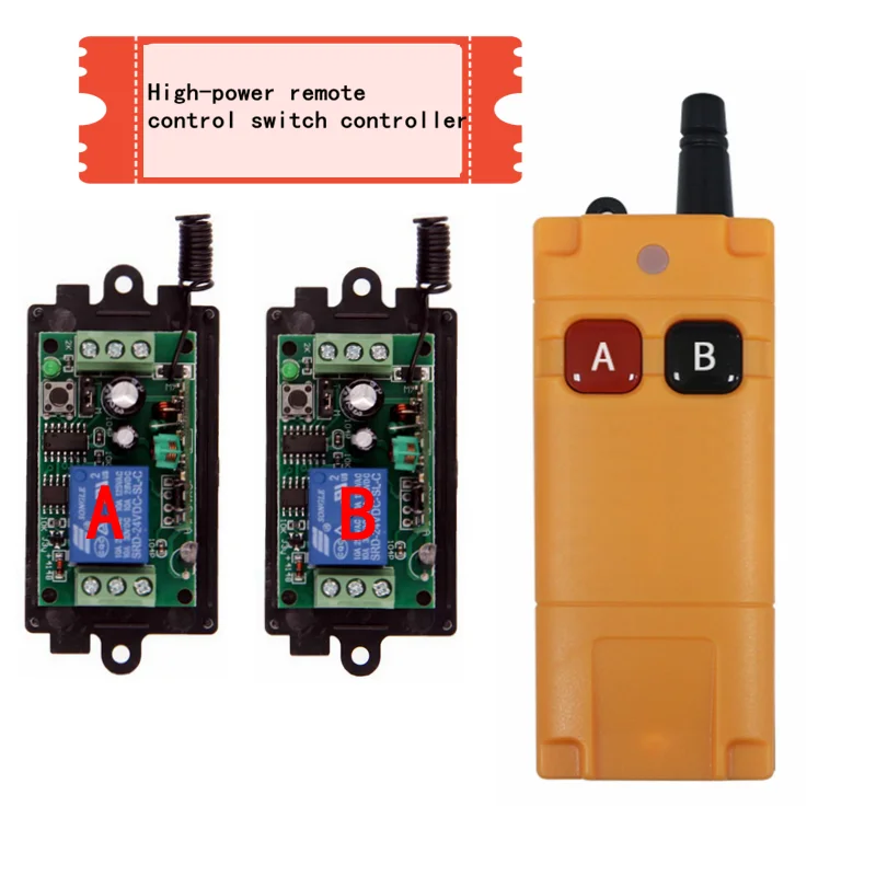 433Mhz RF Remote Control Wireless Switch DC 9V 12V 24V 1CH Receiver And High-Power Transmitter For Access Control Locks And Leds
433Mhz RF Remote Control Wireless Switch DC 9V 12V 24V 1CH Receiver And High-Power Transmitter For Access Control Locks And Leds