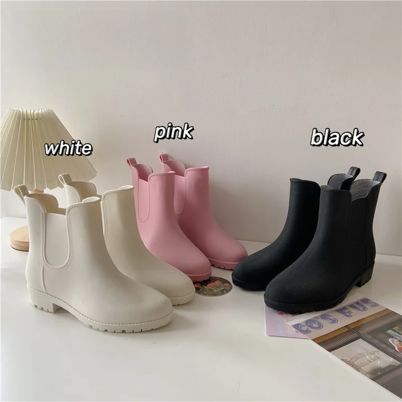 Fashionable Low-Top Chelsea Rain Boots Women's Slip-On Water Shoes Anti-Slip Trendy PVC Outer EVA Inner Spring Autumn Use
Fashionable Low-Top Chelsea Rain Boots Women's Slip-On Water Shoes Anti-Slip Trendy PVC Outer EVA Inner Spring Autumn Use