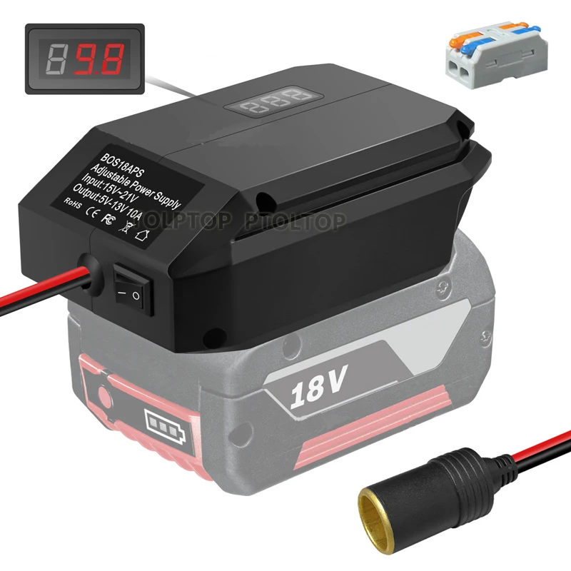Power Wheels Battery Adapter For Bosch 18V Battery DC 18V to12V Step Down Converter Adapter Cigarette Lighter Voltage Regulator
Power Wheels Battery Adapter For Bosch 18V Battery DC 18V to12V Step Down Converter Adapter Cigarette Lighter Voltage Regulator