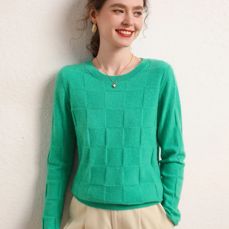 New 100% Pure Cashmere Knitted Sweater Women High Quality O-Neck Pullover Female Shirt Autumn Winter Fashion Clothes Girls Tops
New 100% Pure Cashmere Knitted Sweater Women High Quality O-Neck Pullover Female Shirt Autumn Winter Fashion Clothes Girls Tops