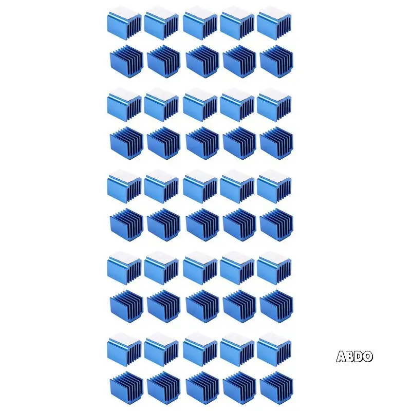 50Pcs 3D Printer Parts Blue Aluminum Stepper Driver Heatsink For TMC2100 LV8729 TMC2208 TMC2130
50Pcs 3D Printer Parts Blue Aluminum Stepper Driver Heatsink For TMC2100 LV8729 TMC2208 TMC2130
