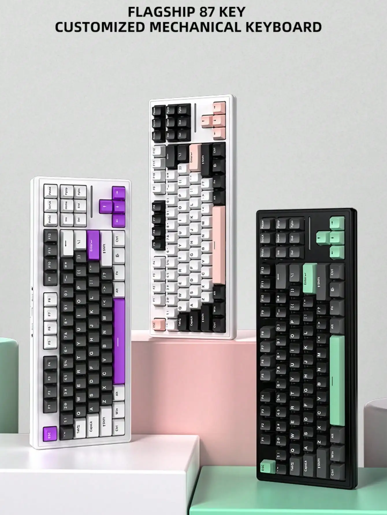 M87 three-mode wireless bluetooth mechanical keyboard wired RGB customized gasket hot-swappable game
M87 three-mode wireless bluetooth mechanical keyboard wired RGB customized gasket hot-swappable game