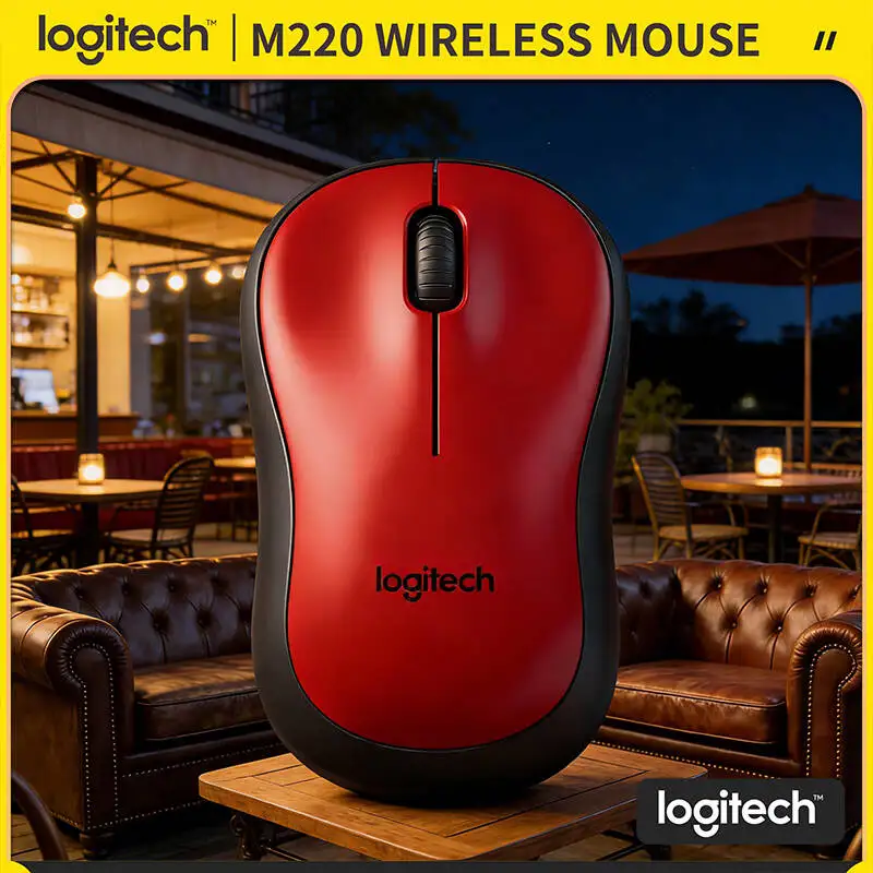 Logitech M220 Quiet Wireless Mouse 3 Buttons 18-Month Battery 10m Working Range Compact Portable Build