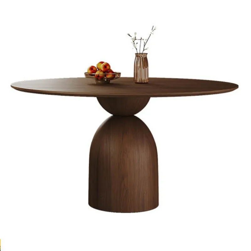 round dining table with turntable walnut round table household small apartment designer solid wood dining table
round dining table with turntable walnut round table household small apartment designer solid wood dining table