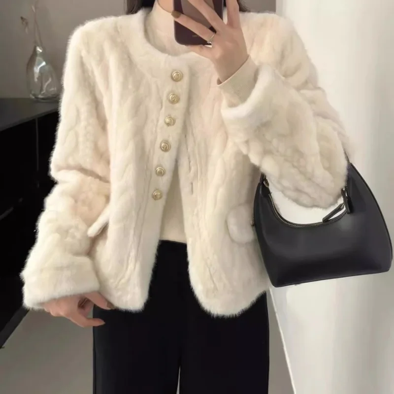 Faux Mink Fur Short Jacket For Women In Winter Loose And Versatile Warm Cotton Padde Coat Thick Cardigan Top w178
Faux Mink Fur Short Jacket For Women In Winter Loose And Versatile Warm Cotton Padde Coat Thick Cardigan Top w178