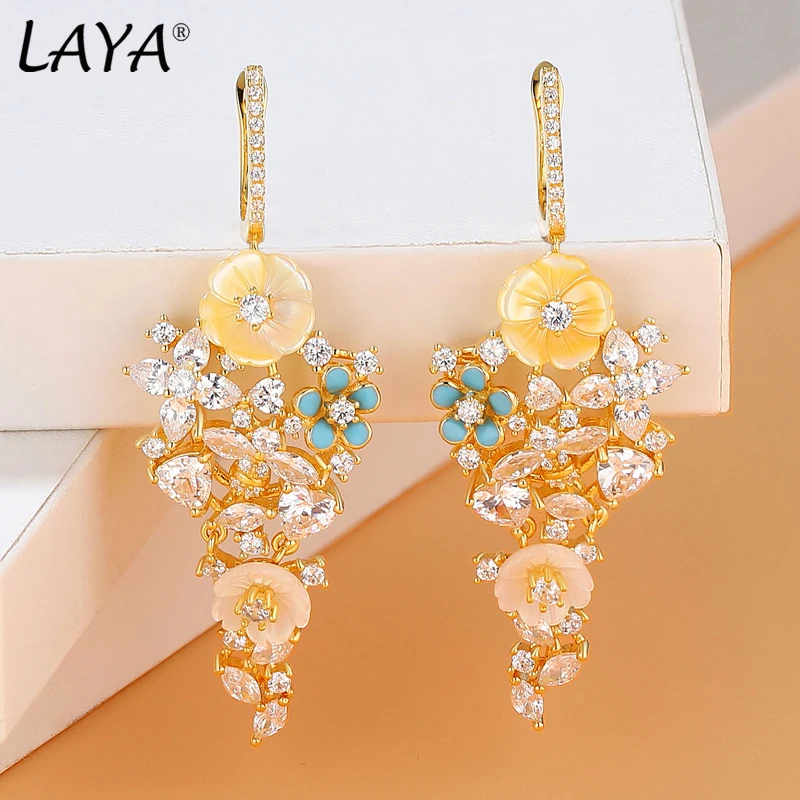 2026 Laya 925 Sterling Silver Summer Hot Style Luxury Jewelry High Quality Zircon Natural Shell Flower Drop Earrings For Women
2026 Laya 925 Sterling Silver Summer Hot Style Luxury Jewelry High Quality Zircon Natural Shell Flower Drop Earrings For Women