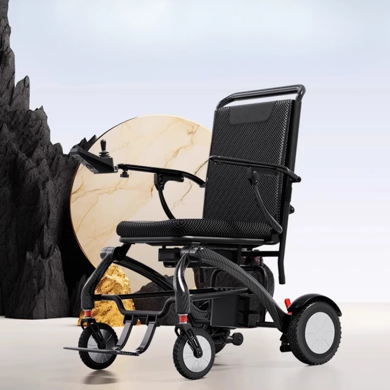 Carbon fiber electric wheelchair folding lightweight intelligent fully automatic disabled scooter for the elderly
Carbon fiber electric wheelchair folding lightweight intelligent fully automatic disabled scooter for the elderly