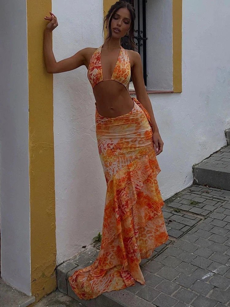 Whatiwear Отпуск Пляжный комплект из 2 предметов Женский бандажный бюстгальтер с лямкой на шее + принт Tie-Dye Юбки с рюшами и оборками Летняя мода Элегантные наряды
Whatiwear Отпуск Пляжный комплект из 2 предметов Женский бандажный бюстгальтер с лямкой на шее + принт Tie-Dye Юбки с рюшами и оборками Летняя мода Элегантные наряды
