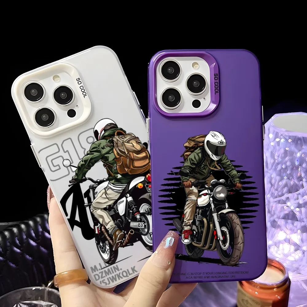Trend Cool Biker Motorcycle Phone Case For iPhone 16 15 14 13 12 11 Pro Max Black Matte Multicolor Laser Metallic Aurora Cover
Trend Cool Biker Motorcycle Phone Case For iPhone 16 15 14 13 12 11 Pro Max Black Matte Multicolor Laser Metallic Aurora Cover