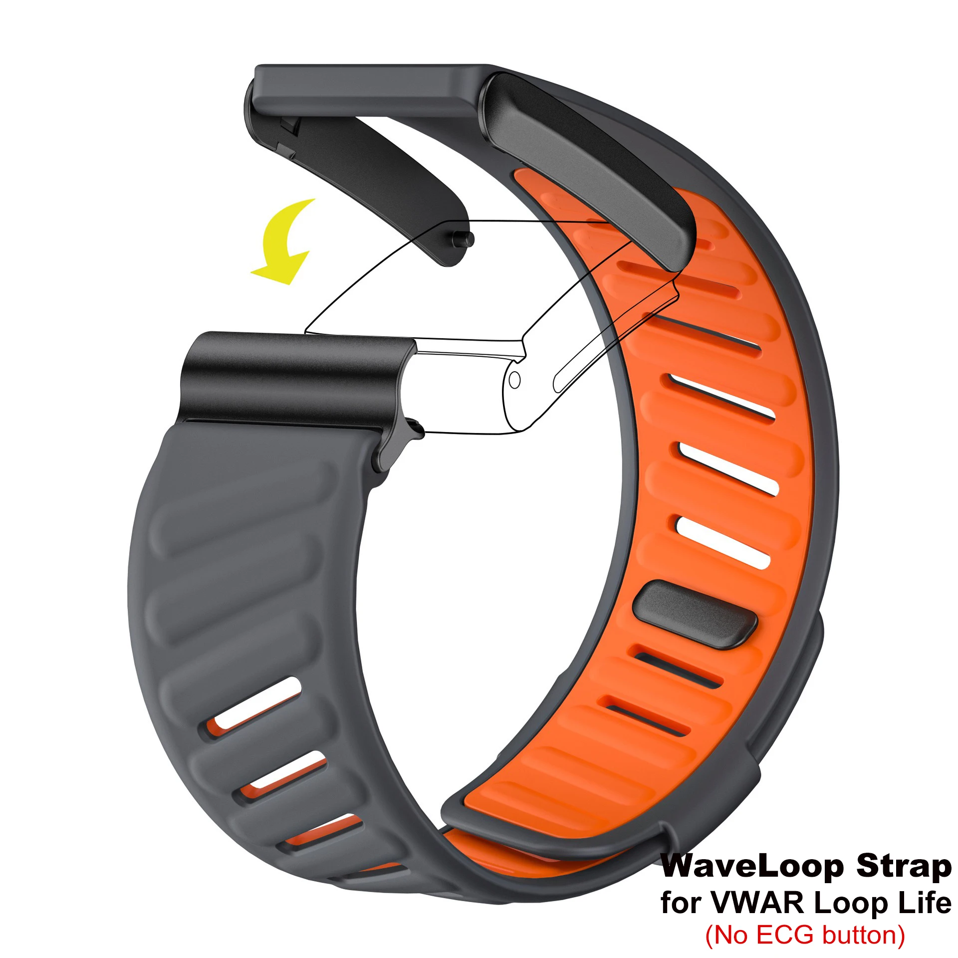 WaveLoop Strap for VWAR Loop Life-Waterproof, soft and comfortable, Origianl VWAR-Loop Silicone Watch Band
WaveLoop Strap for VWAR Loop Life-Waterproof, soft and comfortable, Origianl VWAR-Loop Silicone Watch Band