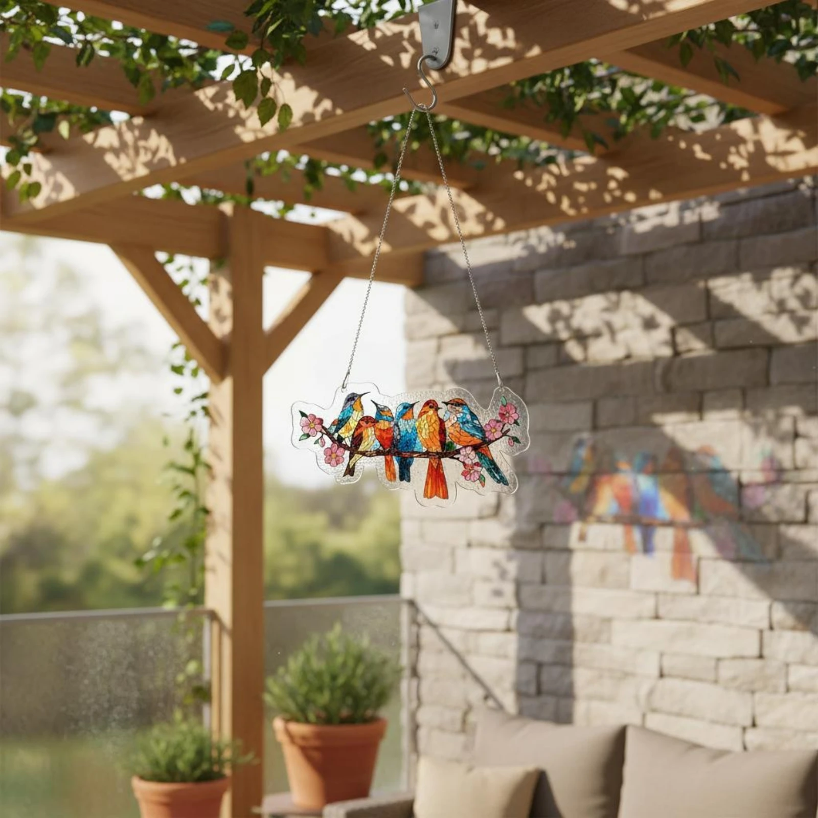 Bird Branch Hanging Ornament Lightweight Bird Suncatcher Colorful Acrylic Hanging Decor Easy to Hang for Garden
Bird Branch Hanging Ornament Lightweight Bird Suncatcher Colorful Acrylic Hanging Decor Easy to Hang for Garden