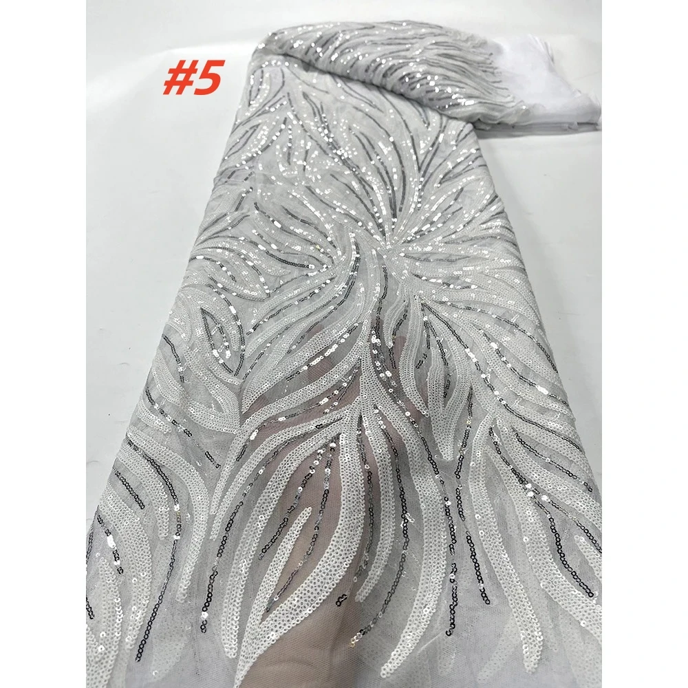 Wholesale White 2026 High Quality African Sequins Lace Fabrics Nigerian Mesh Tulle Lace Fabric For Party Wedding Dresses Women
Wholesale White 2026 High Quality African Sequins Lace Fabrics Nigerian Mesh Tulle Lace Fabric For Party Wedding Dresses Women