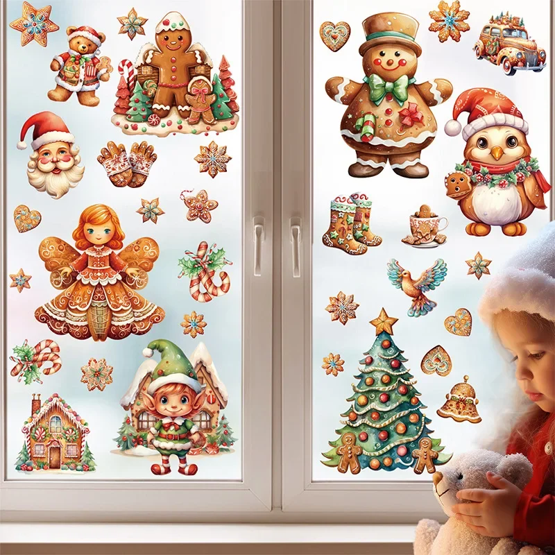 Christmas window sticker cartoon gingerbread man holiday shopping mall window glass decoration static sticker
Christmas window sticker cartoon gingerbread man holiday shopping mall window glass decoration static sticker