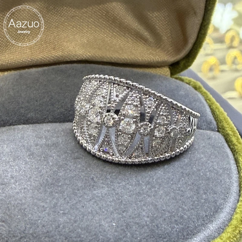 Aazuo Vintage Jewely Real 18K White Gold Yellow Gold Natrual Diamond Luxury Beauty Ring Gift For Woman Advanced Banquet AU750
Aazuo Vintage Jewely Real 18K White Gold Yellow Gold Natrual Diamond Luxury Beauty Ring Gift For Woman Advanced Banquet AU750