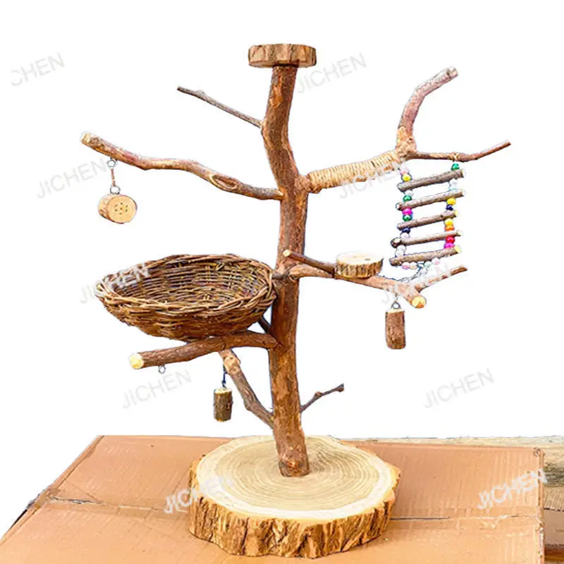 Tree branch bird station stand Floor-to-ceiling bird training frame Log Xuanfeng station pole platform swing
Tree branch bird station stand Floor-to-ceiling bird training frame Log Xuanfeng station pole platform swing