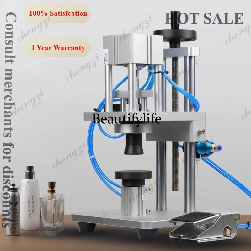 A81 Small Pneumatic Perfume Bottle Sealing Machine Automatic Oral Liquid Bottle Gripping and Capping Machine
A81 Small Pneumatic Perfume Bottle Sealing Machine Automatic Oral Liquid Bottle Gripping and Capping Machine