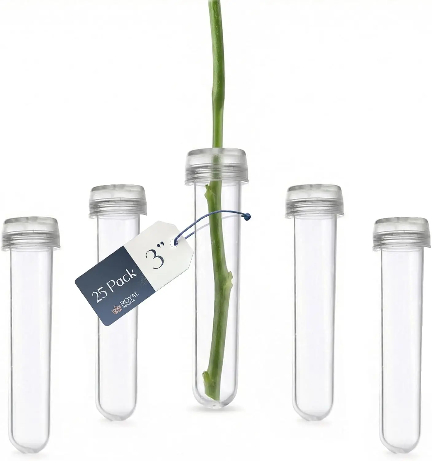 3" Clear Plastic Floral Water Tubes with Caps – 25 Pack for Single Stems, Roses & Bouquets
3" Clear Plastic Floral Water Tubes with Caps – 25 Pack for Single Stems, Roses & Bouquets