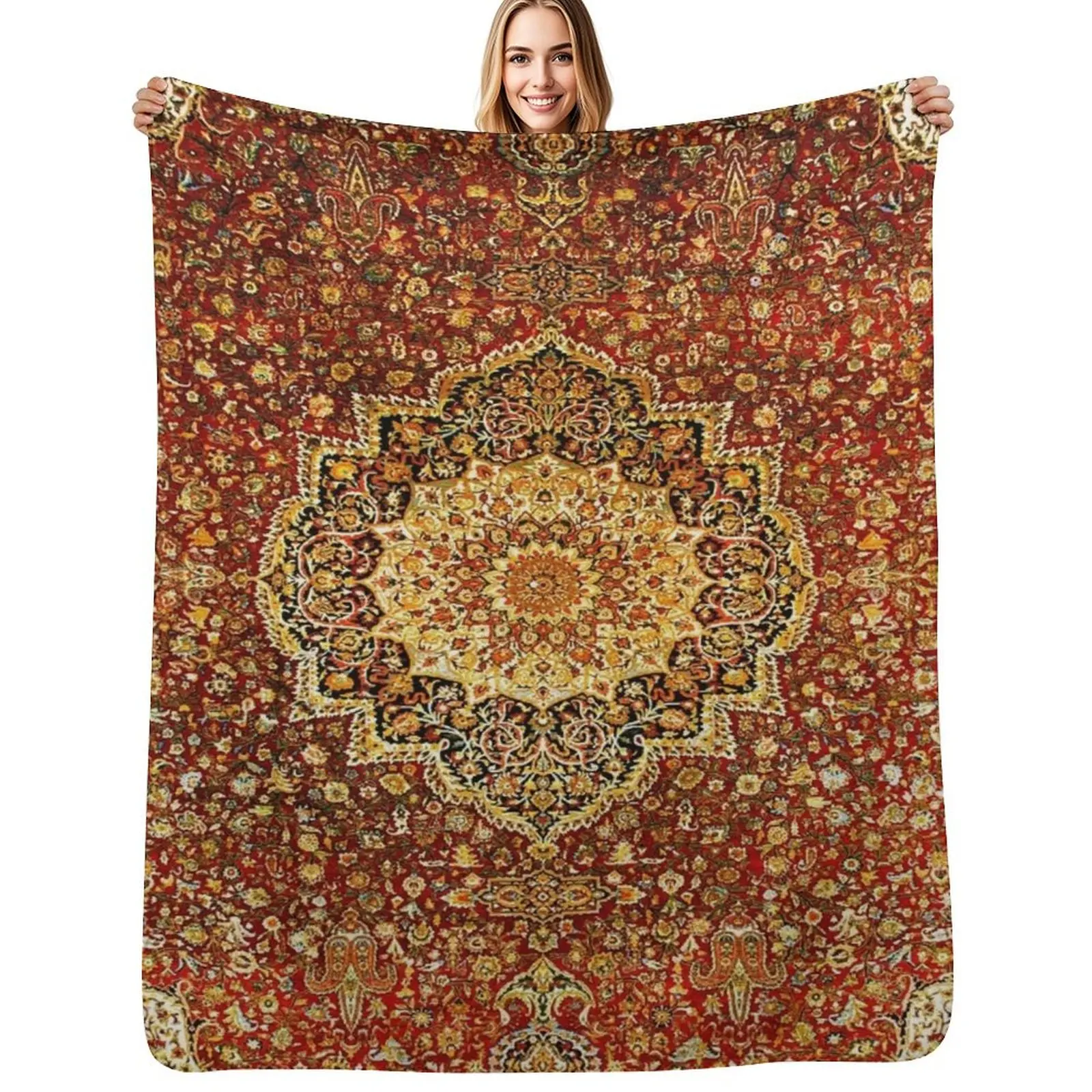Khorasan Antique Persian Carpet Print Throw Blanket Faux Fur Soft Warm Blanket for Bed
Khorasan Antique Persian Carpet Print Throw Blanket Faux Fur Soft Warm Blanket for Bed