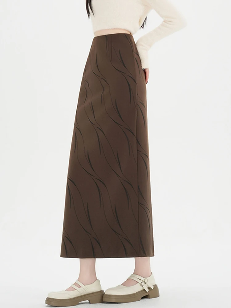 Женская шерстяная юбка А-силуэта с высокой талией, новая осенне-зимняя модель, прямая облегающая юбка миди
Женская шерстяная юбка А-силуэта с высокой талией, новая осенне-зимняя модель, прямая облегающая юбка миди