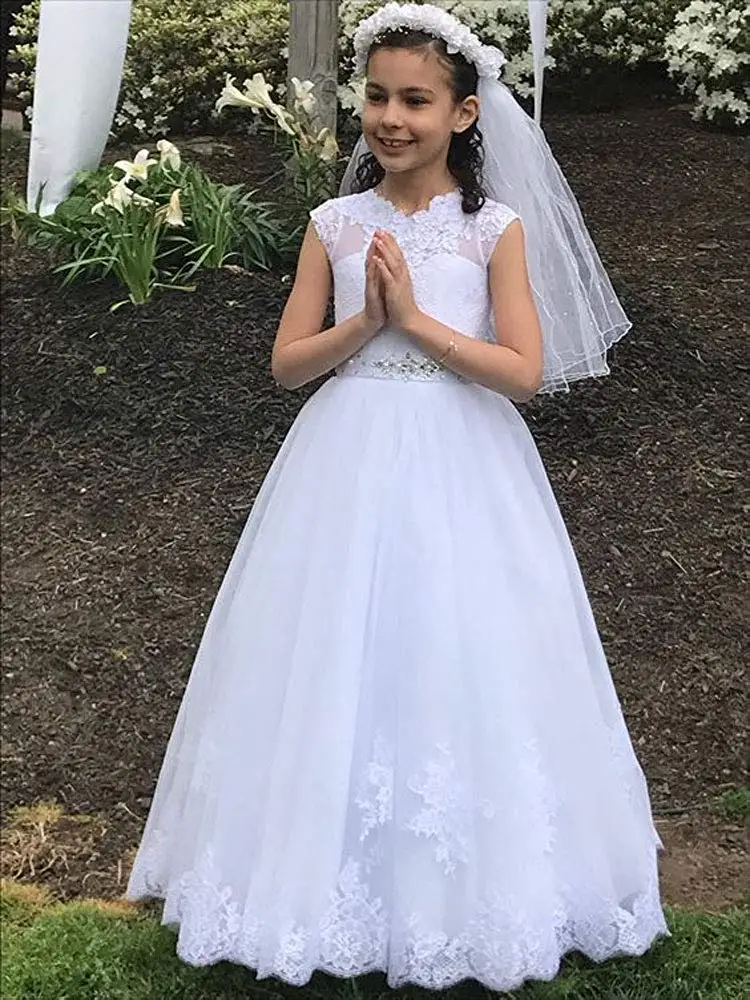 First Holy Communion Dress White Baptism Dresses for Girls 7-16 Lace Princess Flower Girls Gown customized new 2026
First Holy Communion Dress White Baptism Dresses for Girls 7-16 Lace Princess Flower Girls Gown customized new 2026