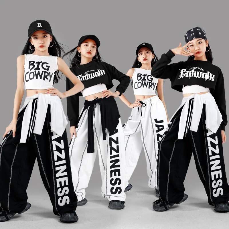 Jazz Dance Clothing Girls Black And White Hip Hop Dance Set Street Dance Wear Party Show Outfit Children Fashion Clothes AMY1311
Jazz Dance Clothing Girls Black And White Hip Hop Dance Set Street Dance Wear Party Show Outfit Children Fashion Clothes AMY1311
