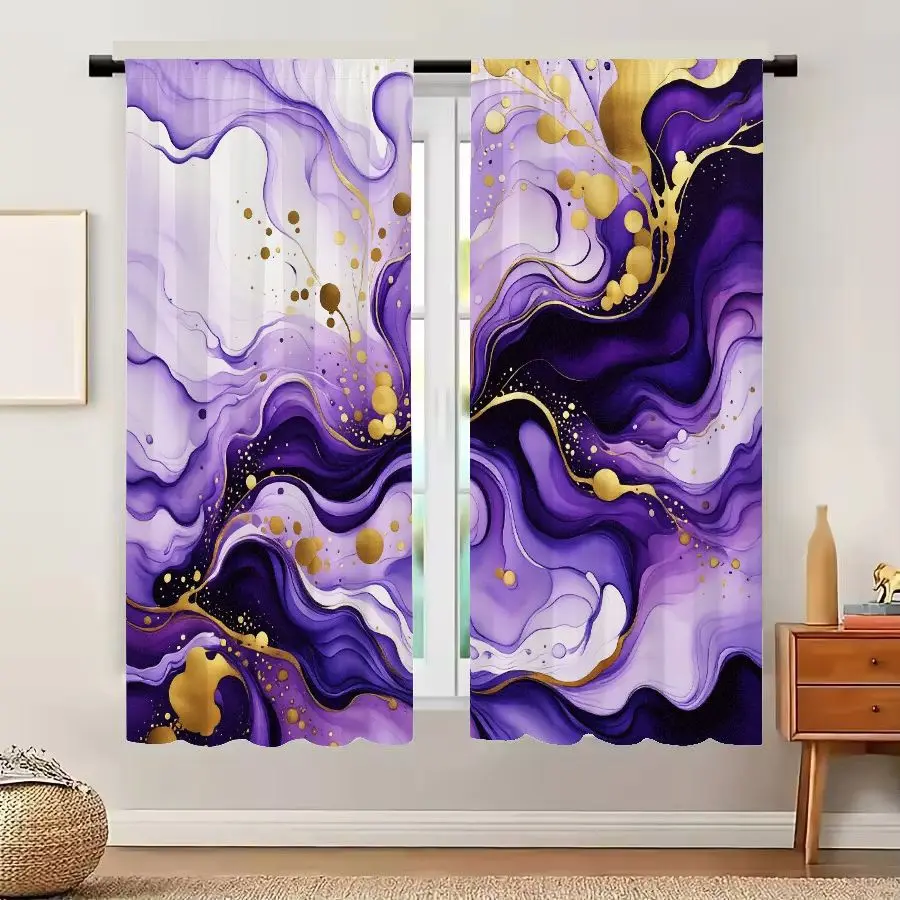 2pcs Curtains, Flowing Purple & White Marble-Like Patterns Window Drapes for Bedroom Living Room Window Treatment
2pcs Curtains, Flowing Purple & White Marble-Like Patterns Window Drapes for Bedroom Living Room Window Treatment