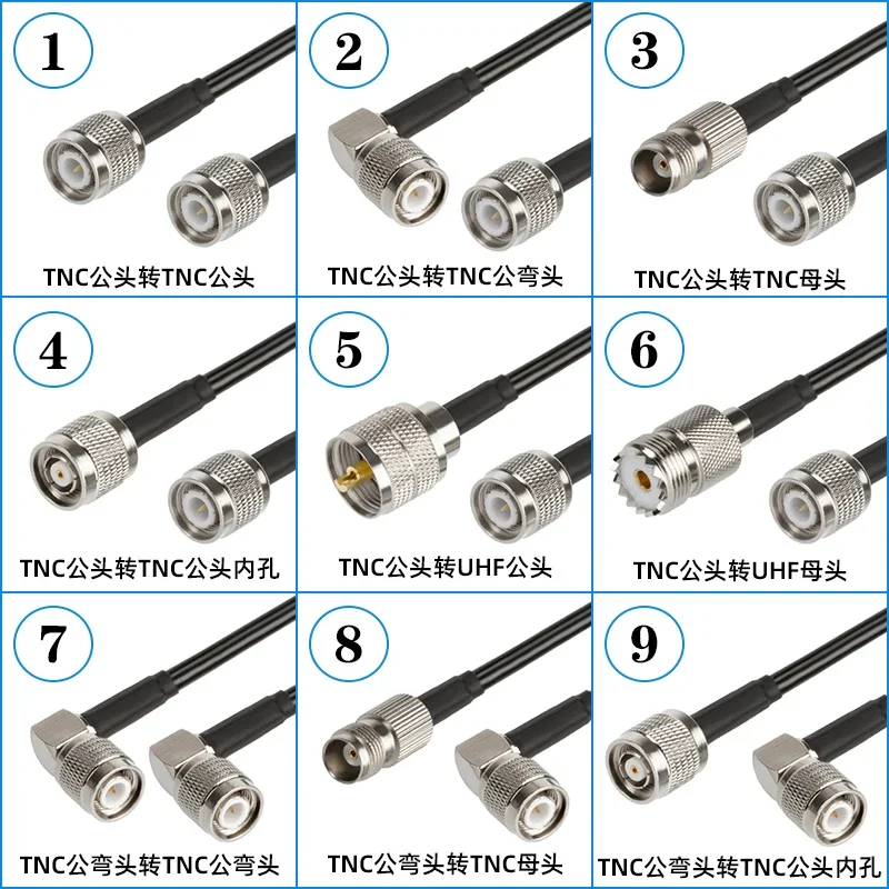 5pcs RG58 RF connection line TNC to UHF extension adapter line 50-3 coaxial line M head
5pcs RG58 RF connection line TNC to UHF extension adapter line 50-3 coaxial line M head
