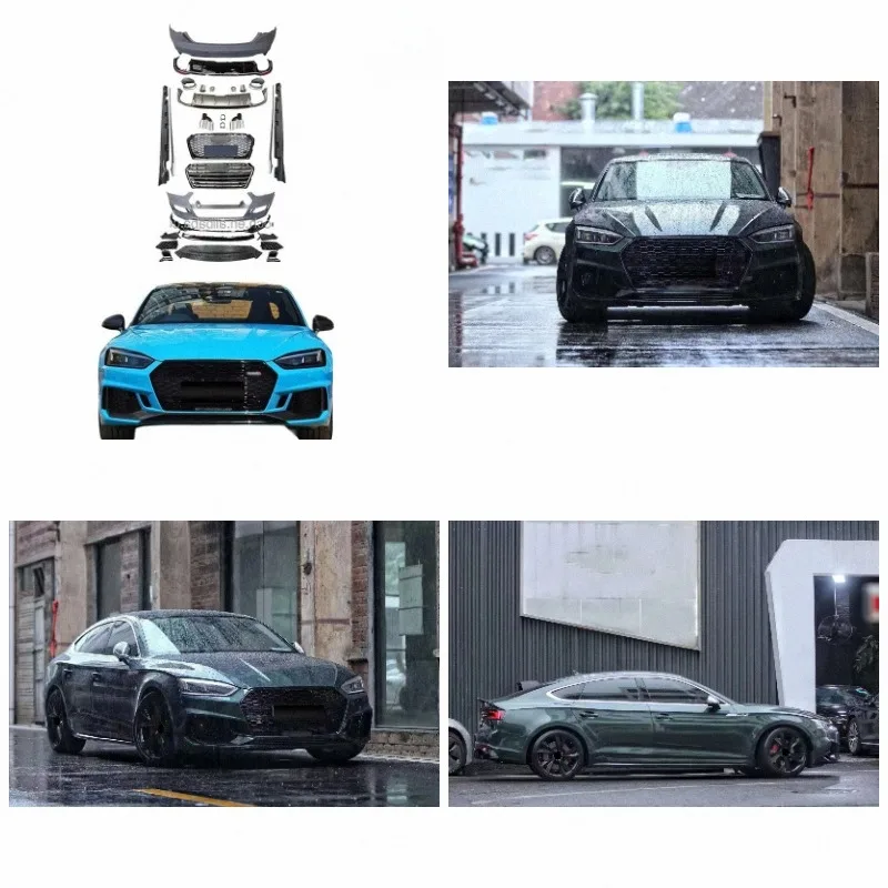 Car Bumper for A5 S5 2017 to Rs5 2021Body Kits Car Front Gril Side Skirts Rear Diffuser Exhaust Pipe Exterior Accessories
Car Bumper for A5 S5 2017 to Rs5 2021Body Kits Car Front Gril Side Skirts Rear Diffuser Exhaust Pipe Exterior Accessories