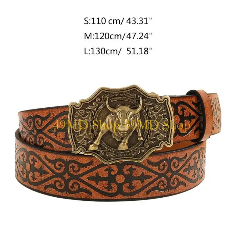 49MD Universal PU Waist Belt with Relief Head Buckle Embossed Pattern Waist Belt for Woman Men Teenagers Coat Dress
49MD Universal PU Waist Belt with Relief Head Buckle Embossed Pattern Waist Belt for Woman Men Teenagers Coat Dress