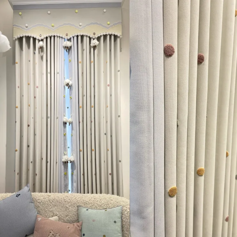 Sample Custom Curtains for Living Room Cartoon Polka Dot Cream Style Blackout Window Custom Thickened Thermal Insulated
Sample Custom Curtains for Living Room Cartoon Polka Dot Cream Style Blackout Window Custom Thickened Thermal Insulated