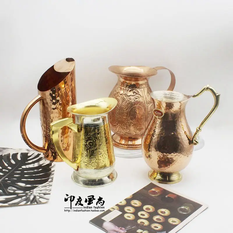 Indian fashion, imported brass tableware, jugs, kettles, South East Asia restaurants, bars, cafes, copper art soft decoration
Indian fashion, imported brass tableware, jugs, kettles, South East Asia restaurants, bars, cafes, copper art soft decoration