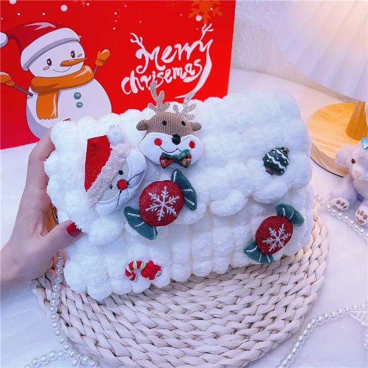 DIY Christmas Gift Hand Woven Lovely Plush Finished Women's Cross Body Mini Bag
DIY Christmas Gift Hand Woven Lovely Plush Finished Women's Cross Body Mini Bag