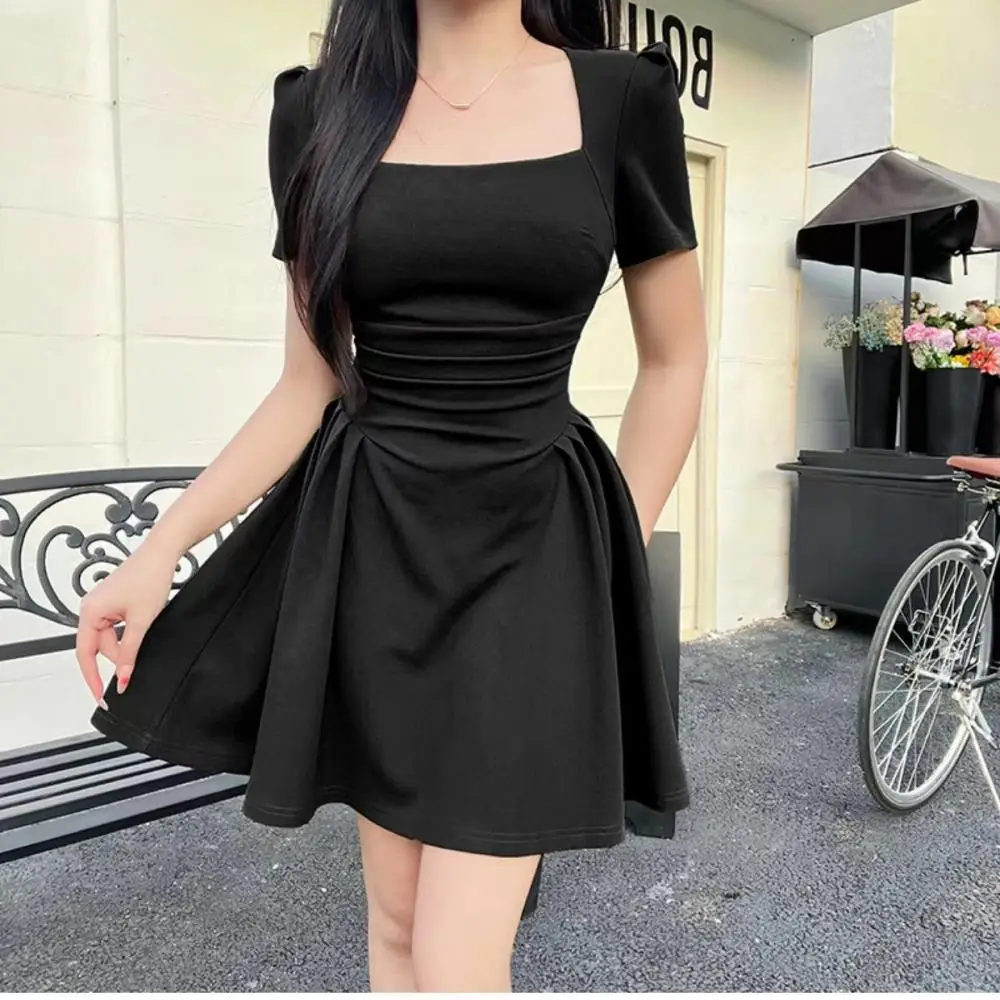 Solid Color Simple Dress Square Neck Slim Skirt Fashion Pull-Over High Waist A-Line Skirt Trend Sexy Dress Suitable for Party
Solid Color Simple Dress Square Neck Slim Skirt Fashion Pull-Over High Waist A-Line Skirt Trend Sexy Dress Suitable for Party