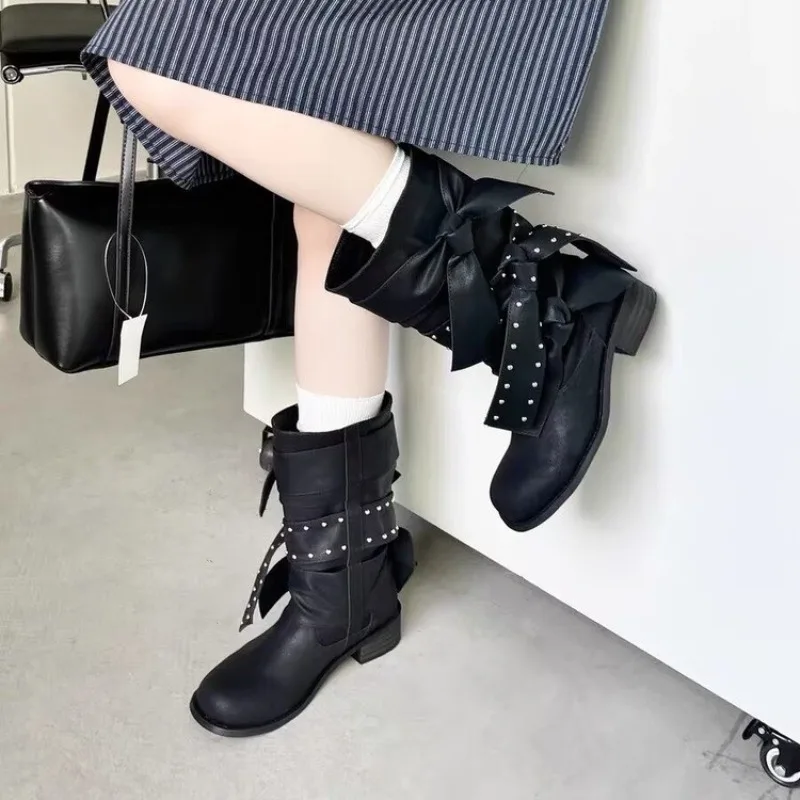 Retro Western Booties Women 2026 New Platform Block Heel Knight Boots
Retro Western Booties Women 2026 New Platform Block Heel Knight Boots