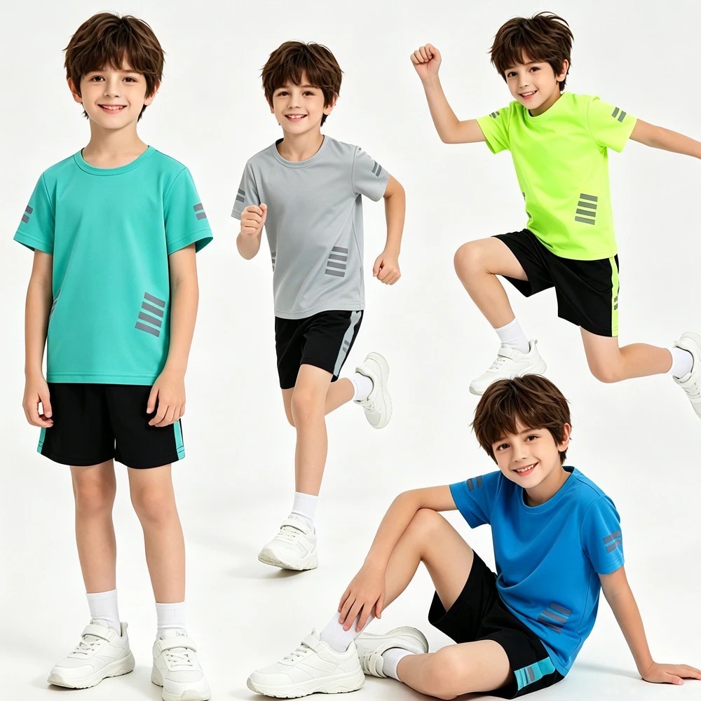 5-12Y Children Summer Short Sleeve Football Basketball Suit Clothing Set Boy Jersey Quick Drying Breathable Kids Sports Wear
5-12Y Children Summer Short Sleeve Football Basketball Suit Clothing Set Boy Jersey Quick Drying Breathable Kids Sports Wear