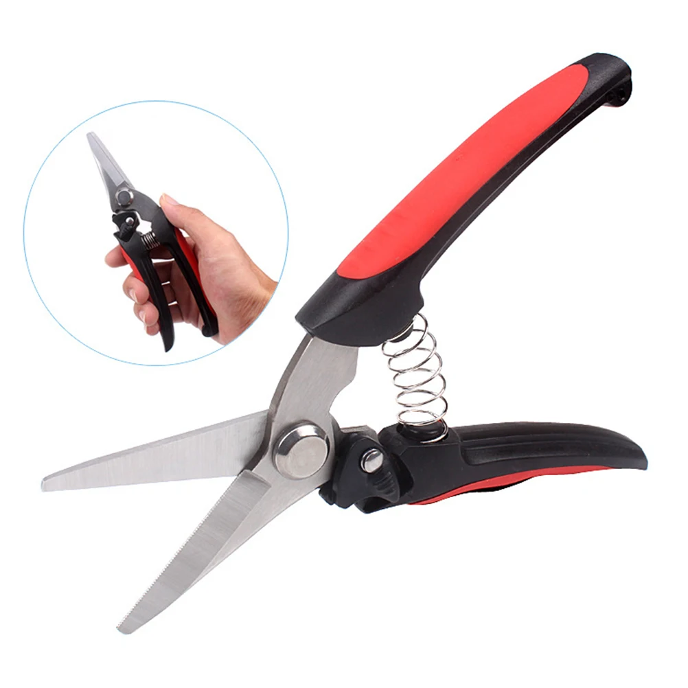 Garden Tool Stainless Steel Blades Plastic Rubber Handle Easy to Use Portable Shears for Branches Hedges Bushes 
Garden Tool Stainless Steel Blades Plastic Rubber Handle Easy to Use Portable Shears for Branches Hedges Bushes