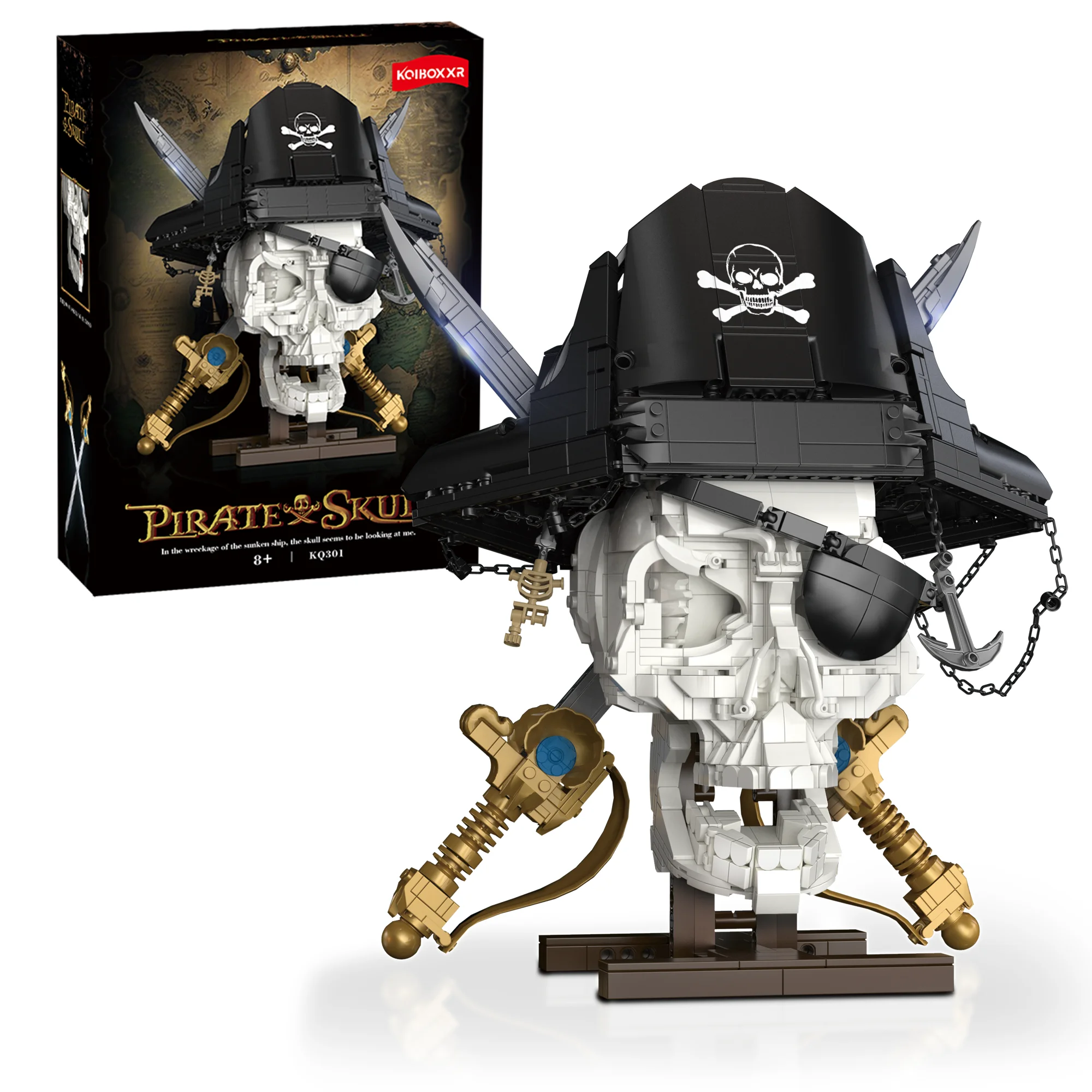 MOC Pirate Skull Building Double-edged Sword Set Skeleton Blocks Horror Gothic Home Decor Bricks Toys for Adult Halloween Gift
MOC Pirate Skull Building Double-edged Sword Set Skeleton Blocks Horror Gothic Home Decor Bricks Toys for Adult Halloween Gift